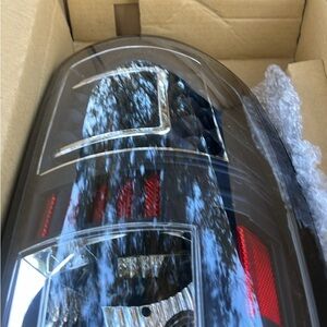 Car Tail Light with Red and Black Accents